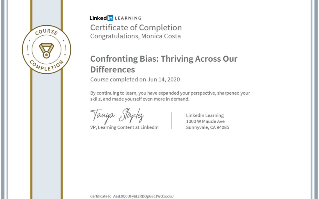 certificate confronting bias : thriving across our differences