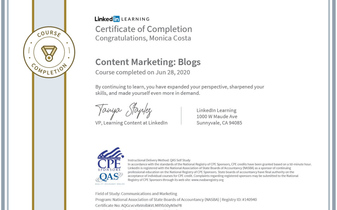 certificate content marketing blog