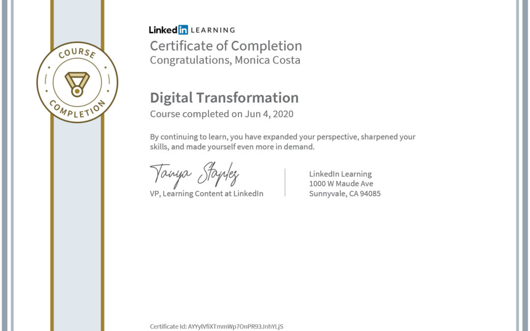 certificate digital transformation