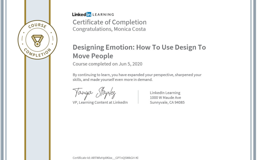 certificate designing emotions: how to use design to move people