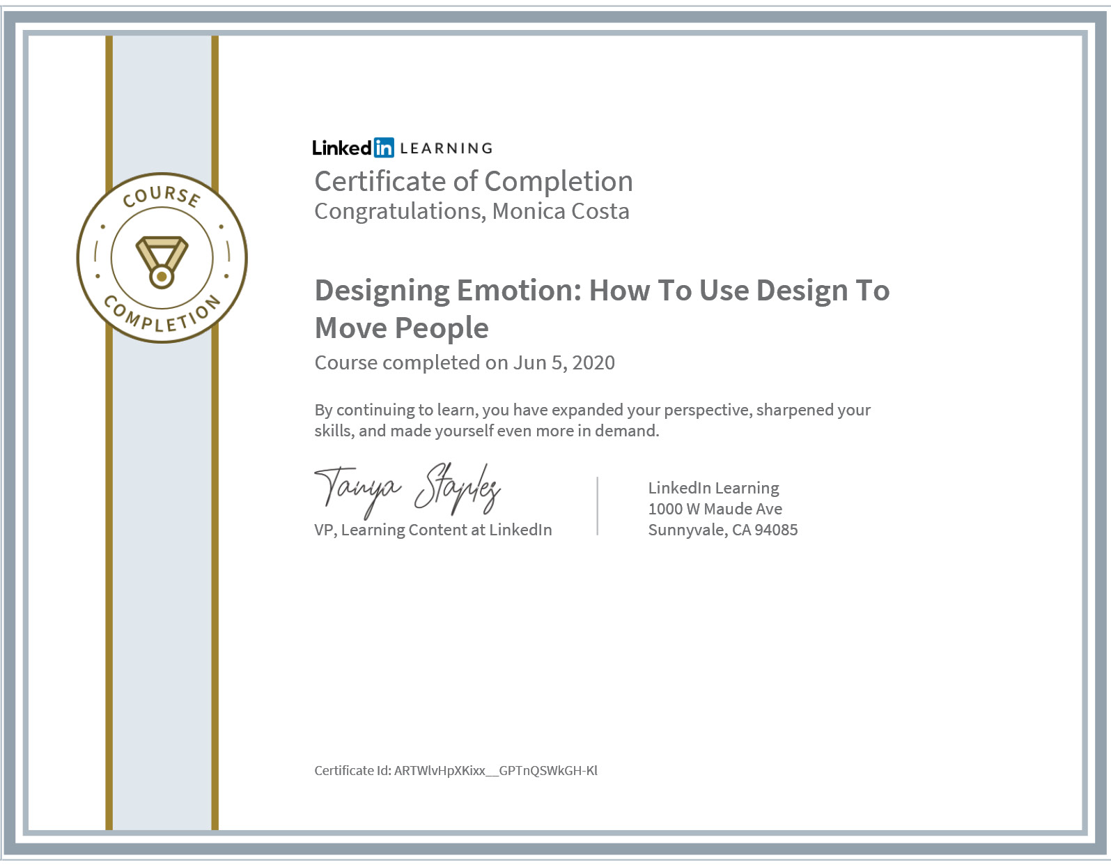 certificate designing emotions: how to use design to move people