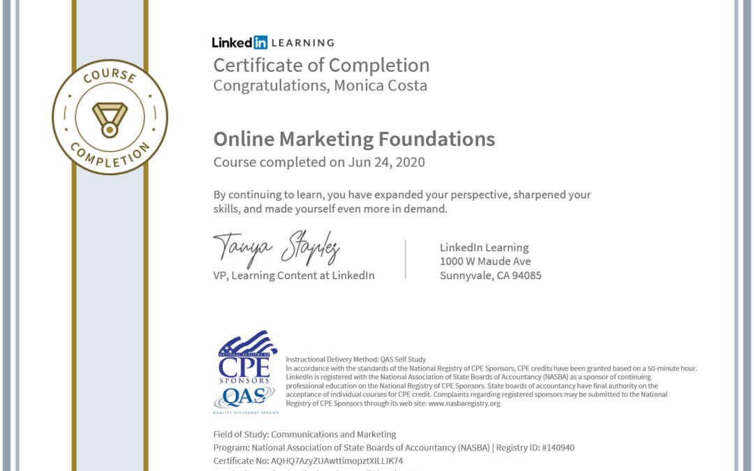 certificate online marketing foundation