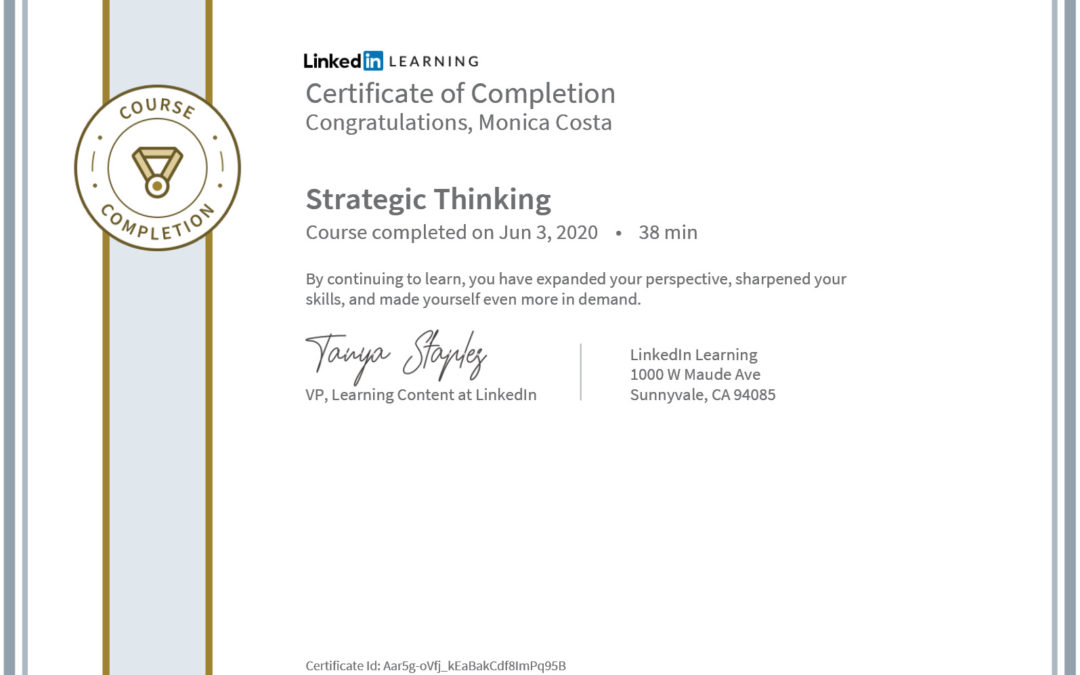 certificate strategic thinking
