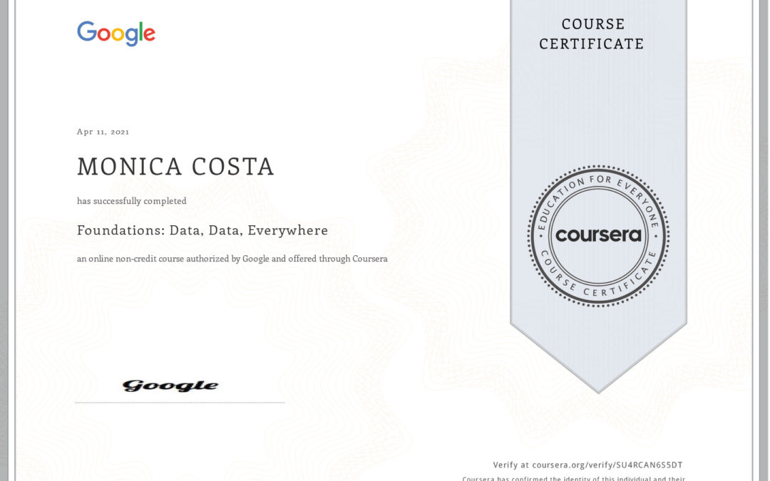 certificate foundation of data analysis