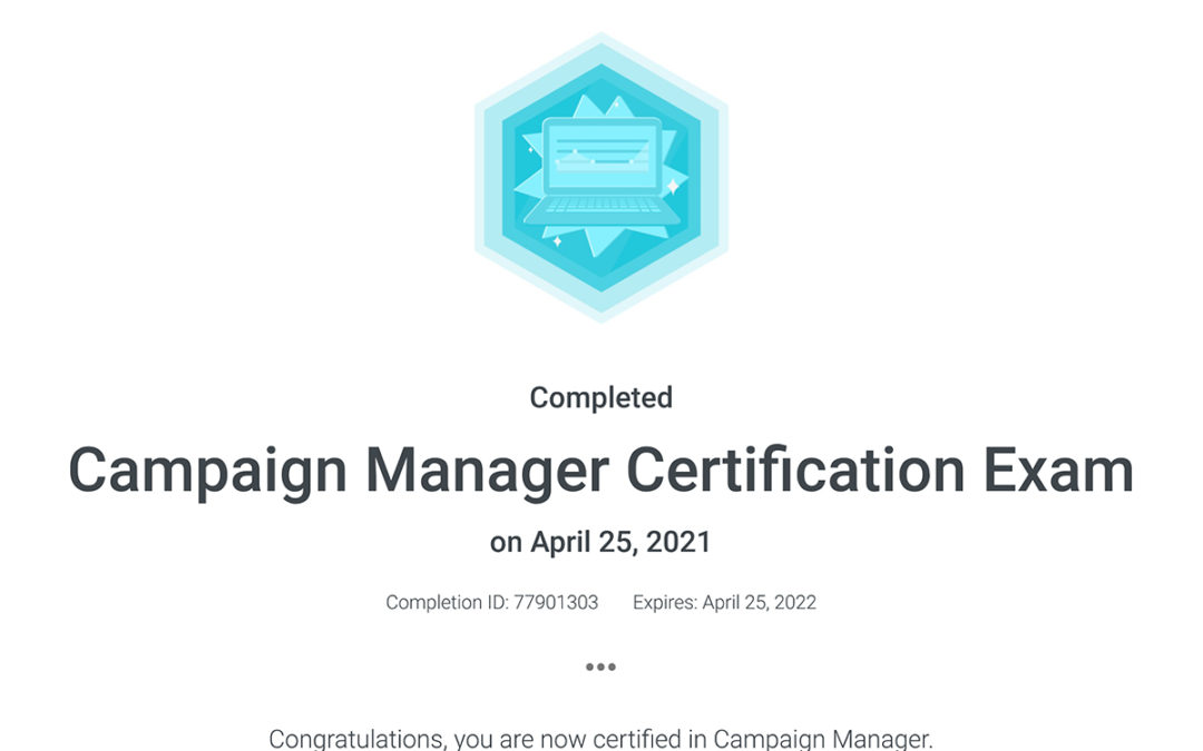 Campaign Manager Certification
