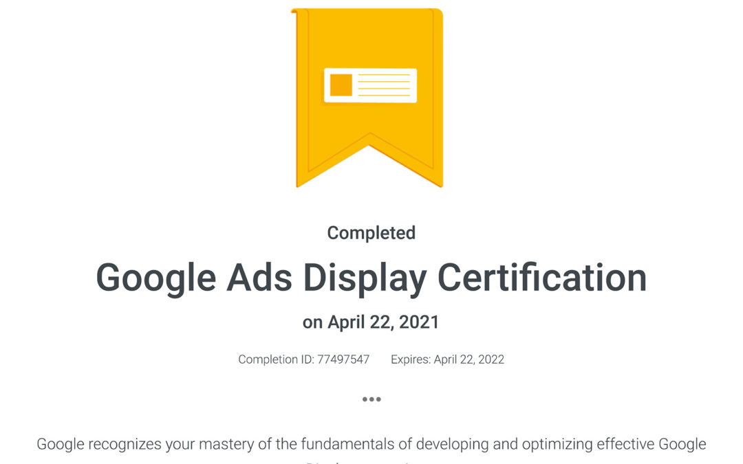 Google Ads Display Certification